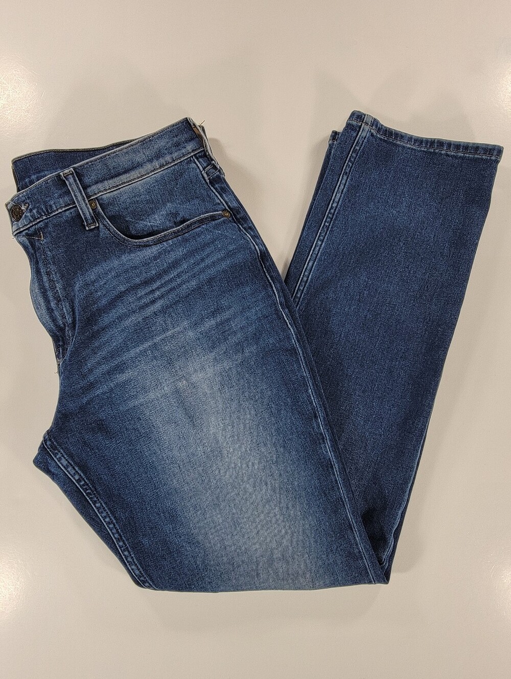 Paige Federal Jeans Mens 36x31 Blue Slim Straight Stretch Denim Medium Wash